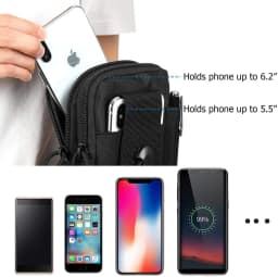 MuqiNush Tactical Phone Bag Universal EDC Waist Bag Equipment Small Tools Pocket for Outdoor Men's and Phone Leather Cases