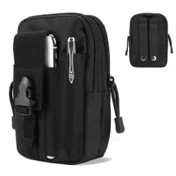 MuqiNush Tactical Phone Bag Universal EDC Waist Bag Equipment Small Tools Pocket for Outdoor Men's and Phone Leather Cases