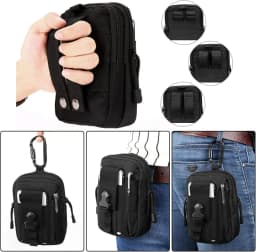 MuqiNush Tactical Phone Bag Universal EDC Waist Bag Equipment Small Tools Pocket for Outdoor Men's and Phone Leather Cases