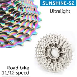 SUNSHINE ultralight Road flywheel 11 12 speed 11-28 32 34 36T colorful Hollow out bicycle cassette HG gear for Shimano