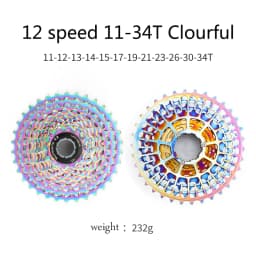 SUNSHINE ultralight Road flywheel 11 12 speed 11-28 32 34 36T colorful Hollow out bicycle cassette HG gear for Shimano
