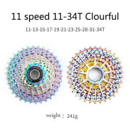 SUNSHINE ultralight Road flywheel 11 12 speed 11-28 32 34 36T colorful Hollow out bicycle cassette HG gear for Shimano