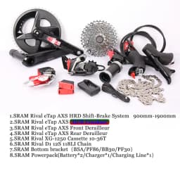 SRAM RIVAL ETAP AXS 2x12s 12 Speed Road Bike Bicycle Kit Power Meter XDR Electronic Wireless Part Groupset Accessories