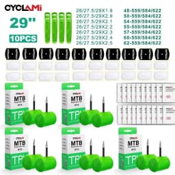 10 Pcs CYCLAMI Ultralight TPU Bike Inner Tube MTB 26 27.5 29 Inch Bicycle 63g French Valve Tyre Repair Tools Cycling Wholesaler