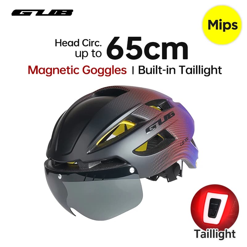 Taillight Helmet Bicycle Men's Bike Accessories XXL 61-65cm Women Helmets Man MIPS Road Cycling Cap Classic Goggles Half-Helmet