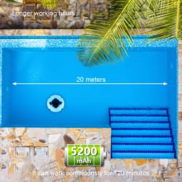 Fully Automatic Pool Cleaning Robot Wireless Smart Pool Robot Underwater Vacuum Cleaner for Flat Ground Pools