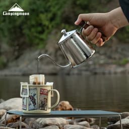 CAMPINGMOON Coffee hand pot 304 stainless steel goose neck fine mouthed pot outdoor kettle coffee pot