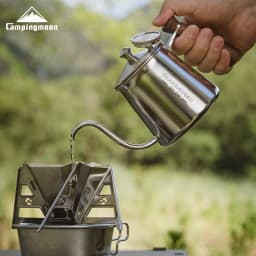 CAMPINGMOON Coffee hand pot 304 stainless steel goose neck fine mouthed pot outdoor kettle coffee pot