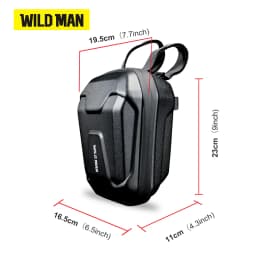 WILD MAN MTB Front Bicycle Bag – EVA Hard Shell Large Capacity Storage Pouch | PU+EVA/TPU+Polyester | Waterproof Zipper