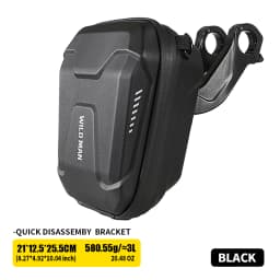 WILD MAN MTB Front Bicycle Bag – EVA Hard Shell Large Capacity Storage Pouch | PU+EVA/TPU+Polyester | Waterproof Zipper