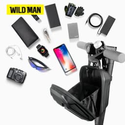 WILD MAN MTB Front Bicycle Bag – EVA Hard Shell Large Capacity Storage Pouch | PU+EVA/TPU+Polyester | Waterproof Zipper