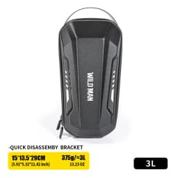 WILD MAN MTB Front Bicycle Bag – EVA Hard Shell Large Capacity Storage Pouch | PU+EVA/TPU+Polyester | Waterproof Zipper