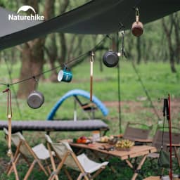 Naturehike Outdoor Clothesline Camping Hanging Rope Multifunctional Adjustable Non-Slip Canopy Lanyard Snap Hooks