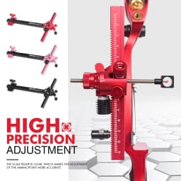 Archery Recurve Bow Sight (carbon style)  9inch T Shape Target Sight For Shooting Hunting Accessories Right Hand Black/Pink/Red