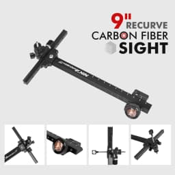 Archery Recurve Bow Sight (carbon style)  9inch T Shape Target Sight For Shooting Hunting Accessories Right Hand Black/Pink/Red