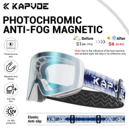 KAPVOE Magnetic Snow Goggles Double Layer Anti-Fog UV Protection for Skiing Snowboarding High-definition Clarity Unisex Skiing