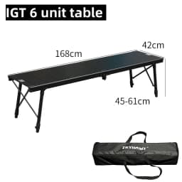 Tryhomy Outdoor Camping IGT Table IGT 6 Unit Table Portable Aluminum Alloy Ultralight Fold Camping Desk BBQ Picnic IGT Table New