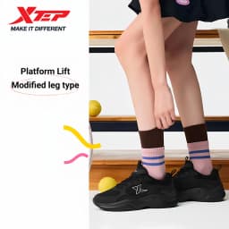 Xtep Casual Shoes For Women Breathable Cushion Street Style Shock Absorption Durability Leisure Walking Sneakers 875318320047