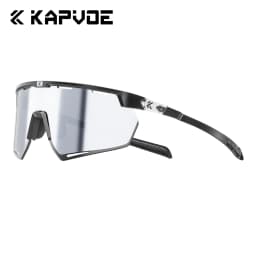 Kapvoe Lightweight Photochromic Sunglasses Real Carbon Fiber Cycling Glasses for Men UV400 MTB Bike Bicycle Sports Eyewear