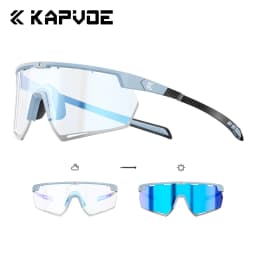 Kapvoe Lightweight Photochromic Sunglasses Real Carbon Fiber Cycling Glasses for Men UV400 MTB Bike Bicycle Sports Eyewear