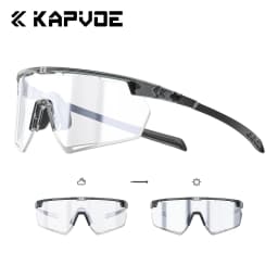 Kapvoe Lightweight Photochromic Sunglasses Real Carbon Fiber Cycling Glasses for Men UV400 MTB Bike Bicycle Sports Eyewear