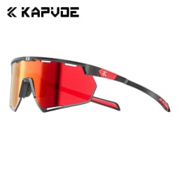 Kapvoe Lightweight Photochromic Sunglasses Real Carbon Fiber Cycling Glasses for Men UV400 MTB Bike Bicycle Sports Eyewear
