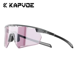 Kapvoe Lightweight Photochromic Sunglasses Real Carbon Fiber Cycling Glasses for Men UV400 MTB Bike Bicycle Sports Eyewear