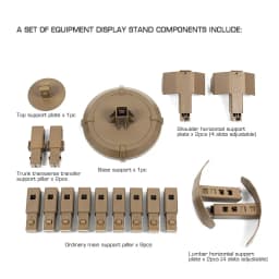 Tactical Equipment Display Stand for Body Armor/Fast Helmet/Plate Carrier/MOLLE Waist Belt Rack Hunting Holder Support 30kg