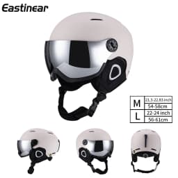 Eastinear 2024 New Outdoor Professional Ski Helmet Warm Anti-collision Mirror Cap Integrated Men's and Women's Ski Equipment