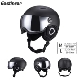 Eastinear 2024 New Outdoor Professional Ski Helmet Warm Anti-collision Mirror Cap Integrated Men's and Women's Ski Equipment