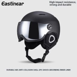Eastinear 2024 New Outdoor Professional Ski Helmet Warm Anti-collision Mirror Cap Integrated Men's and Women's Ski Equipment