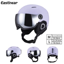 Eastinear 2024 New Outdoor Professional Ski Helmet Warm Anti-collision Mirror Cap Integrated Men's and Women's Ski Equipment
