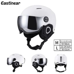 Eastinear 2024 New Outdoor Professional Ski Helmet Warm Anti-collision Mirror Cap Integrated Men's and Women's Ski Equipment