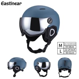 Eastinear 2024 New Outdoor Professional Ski Helmet Warm Anti-collision Mirror Cap Integrated Men's and Women's Ski Equipment