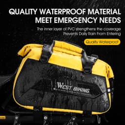 WEST BIKING Waterproof Expandable Bike Pannier Bag Hard Shell Bicycle Rear Rack Trunk Bag with Shoulder Strap for MTB Cycling