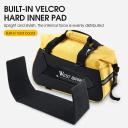 WEST BIKING Waterproof Expandable Bike Pannier Bag Hard Shell Bicycle Rear Rack Trunk Bag with Shoulder Strap for MTB Cycling