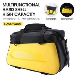 WEST BIKING Waterproof Expandable Bike Pannier Bag Hard Shell Bicycle Rear Rack Trunk Bag with Shoulder Strap for MTB Cycling
