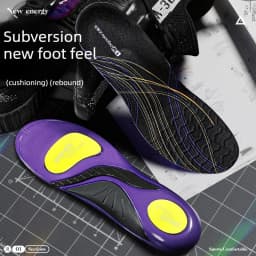 Arch Support Sports Insoles Comfortable for Long Standing Sweat-absorbent Odor-resistant Ultra-soft Poron Sole Shock-absorbing