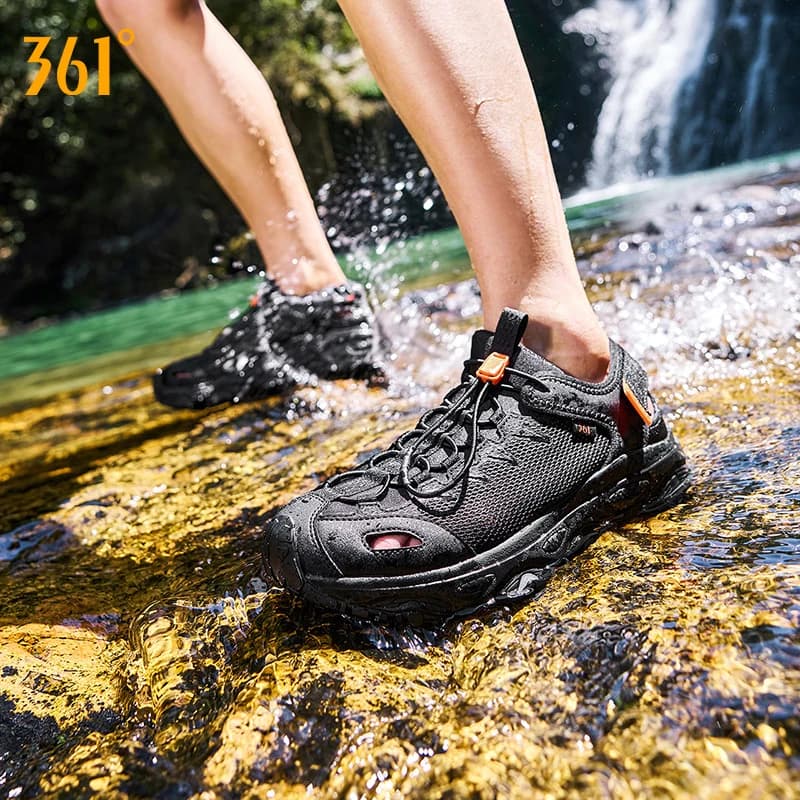 361 Degrees Men's Catfish-canyoning Shoes 2.5 Summer Air Mesh Breathable Anti-slip Outdoor Walking Fishing Male Sandal 672623303