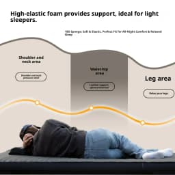 Thickened Sponge Pad, Portable Outdoor Mattress, with Integrated Air Pump for Inflation and Deflation, Self-inflating Mattress
