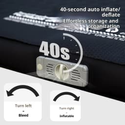 Thickened Sponge Pad, Portable Outdoor Mattress, with Integrated Air Pump for Inflation and Deflation, Self-inflating Mattress