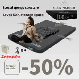 Thickened Sponge Pad, Portable Outdoor Mattress, with Integrated Air Pump for Inflation and Deflation, Self-inflating Mattress