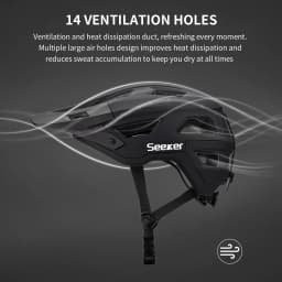 SEEKERAdult Mountain Bike Helmet Lightweight Design Multiple Vents Suitable for Off-Road Riding Road Bike Downhill Sports Helmet