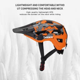 SEEKERAdult Mountain Bike Helmet Lightweight Design Multiple Vents Suitable for Off-Road Riding Road Bike Downhill Sports Helmet