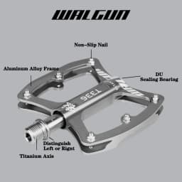 Ultralight MTB Bicycle Pedals Titanium Alloy Axis 3 Bearing Flat Pedal Platform Anti-slip Road Bike Pedals Ti 111g Cycling Parts