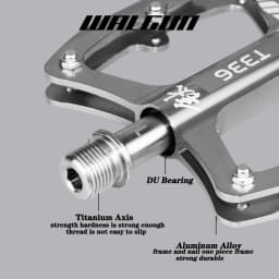 Ultralight MTB Bicycle Pedals Titanium Alloy Axis 3 Bearing Flat Pedal Platform Anti-slip Road Bike Pedals Ti 111g Cycling Parts