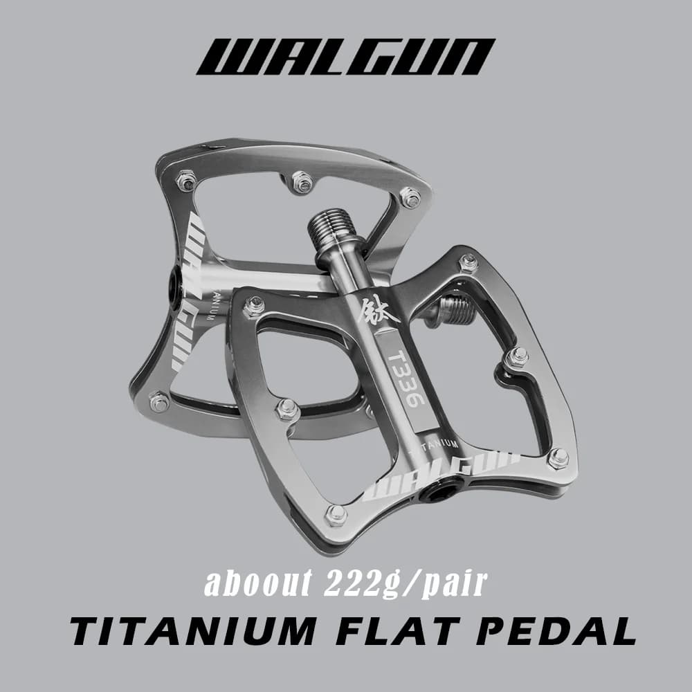 Ultralight MTB Bicycle Pedals Titanium Alloy Axis 3 Bearing Flat Pedal Platform Anti-slip Road Bike Pedals Ti 111g Cycling Parts