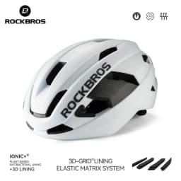 ROCKBROS Carbon Fiber Bicycle Helmet Composite Safe Cycling Helmet Men Women Intergrally-Molded High-Density Foaming Bike Helmet