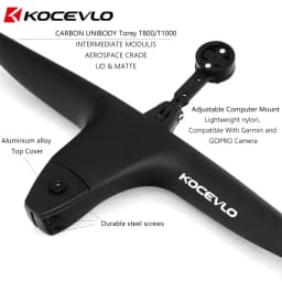 KOCEVLO MTB CARBON Handlebar Negative 17° 50-90MM For Efficient Integrated Handlebar For MTB (XC, Marathon)  740MM