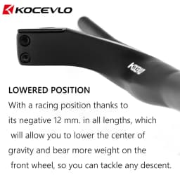 KOCEVLO MTB CARBON Handlebar Negative 17° 50-90MM For Efficient Integrated Handlebar For MTB (XC, Marathon)  740MM